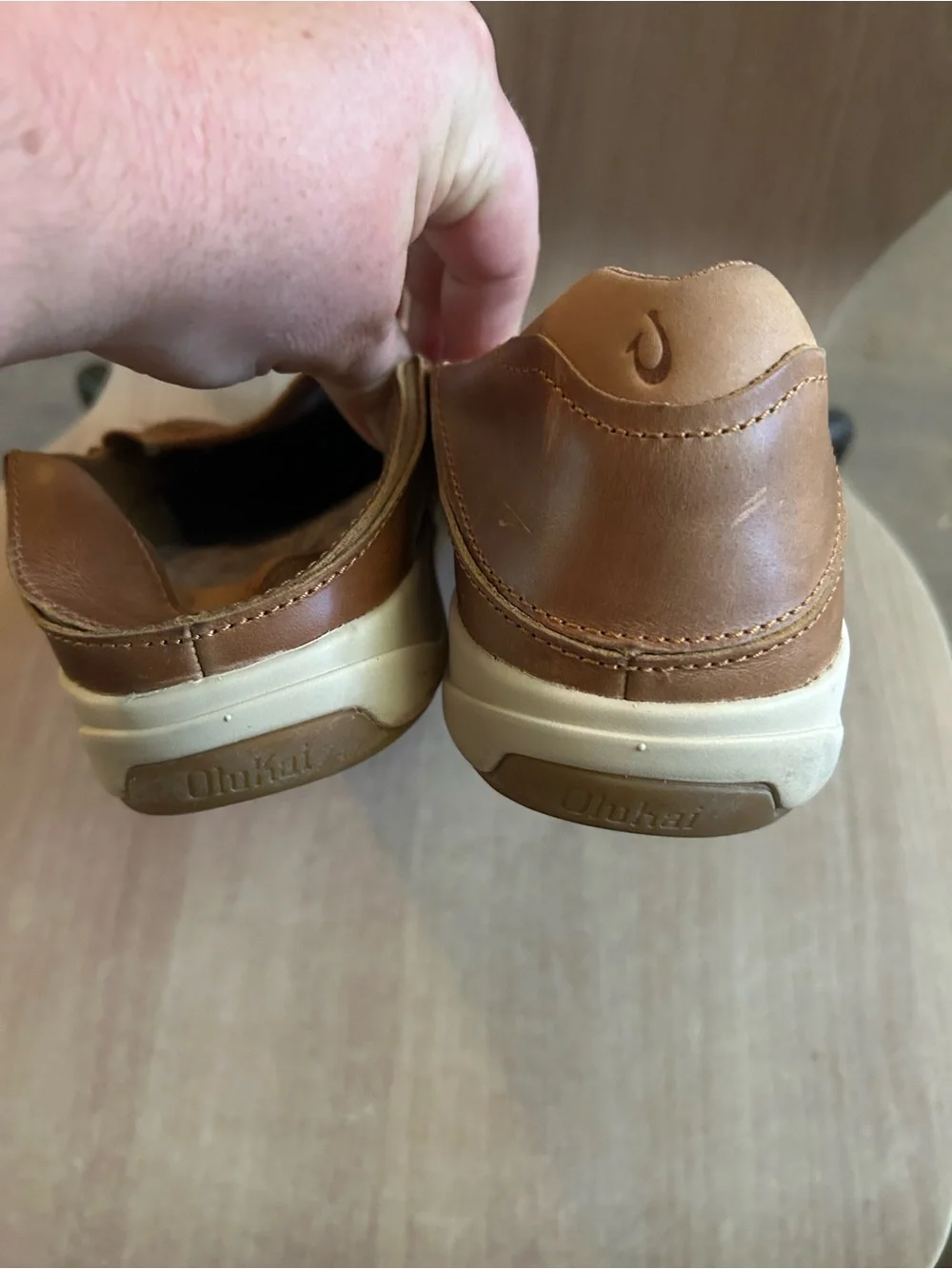 Olukai leather Casual Woven Slip-On Sneakers - Brown